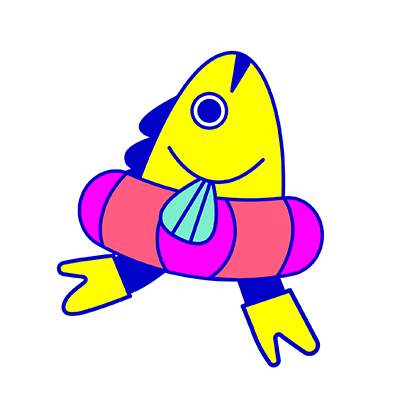 Happy Pool Party Sticker by Tiny Fish Co.