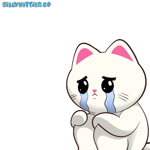 Sad Cats Sticker by Silly Kitties