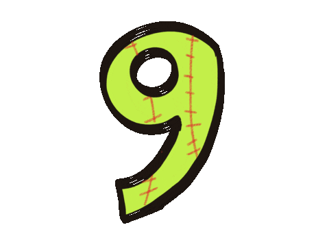 Softball Numbers Sticker