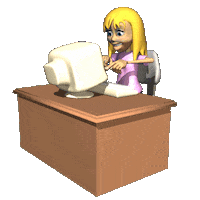 typing working Sticker