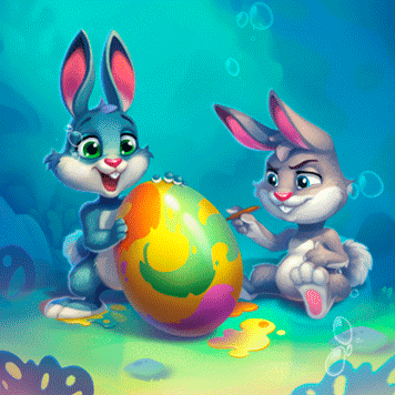 bunny easter GIF by Fishdom