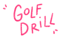 Pink Golf Sticker by Catharina Stewart