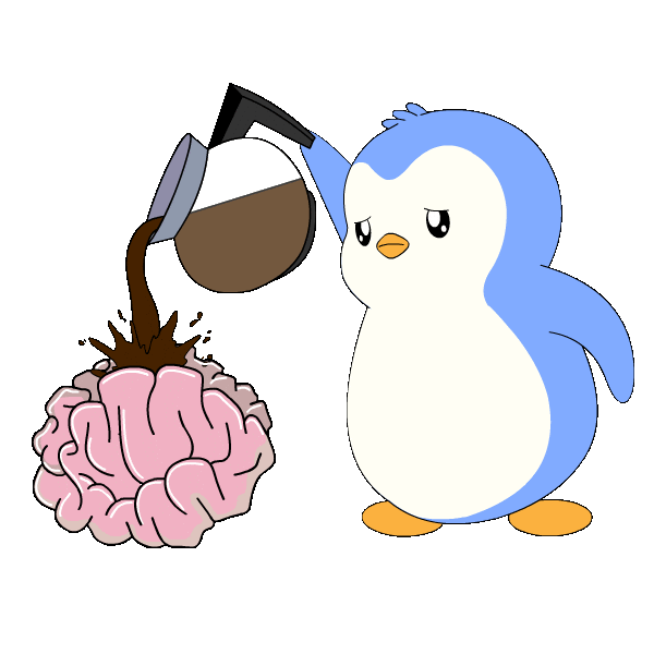 Supporting Monday Morning Sticker by Pudgy Penguins