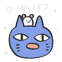 Cat What Sticker by Simian Reflux
