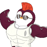 Fitness Flexing Sticker by Pudgy Penguins