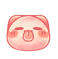 TONESHIEEE pink orange spa neko Sticker