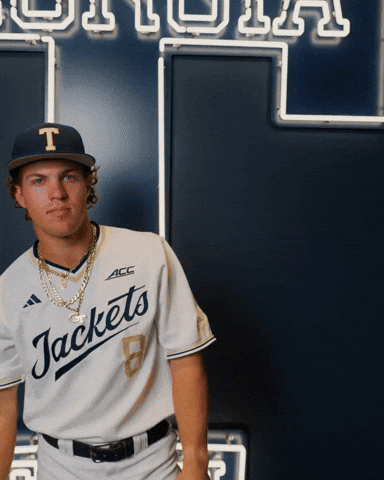 Georgia Tech Baseball GIF by Georgia Tech Yellow Jackets