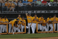 SouthernMissAthletics baseball dugout bow and arrow golden eagles GIF