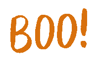 StanBDesigns halloween orange boo halloween gif Sticker