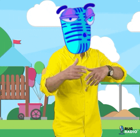 rugradio nft goodmorning gm mic GIF