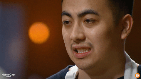 Scared Nervous GIF by MasterChefAU
