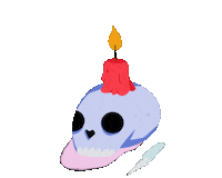 KatiePlume halloween magic spooky skull Sticker