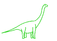Dinosaur Diplodocus Sticker by Ziggy Savella