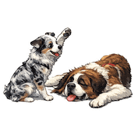 Happy Dog Sticker by abana a cauda