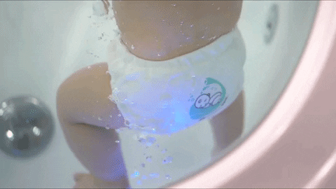 debabyspa giphygifmaker baby float relaxed GIF