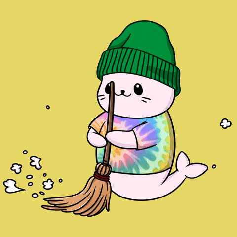 Cleaning Whale GIF by Sappy Seals