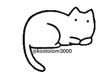 White Cat Sticker