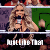 Just Like That Snap Finger GIF by Trish Stratus