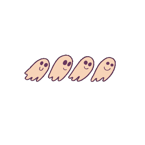 Halloween Ghosts Sticker by Isaac Lenkiewicz