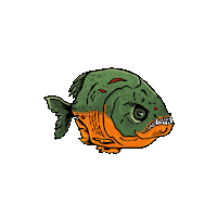 Piranha Sticker by HOLY