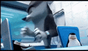 Penguins Of Madagascar Wolf GIF