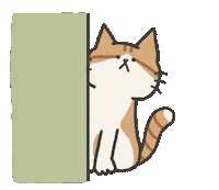 5f18096c252c471abaa6a3f0a7275c cat ねこ 猫 隠れる Sticker