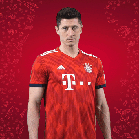 robert lewandowski christmas GIF by FC Bayern Munich