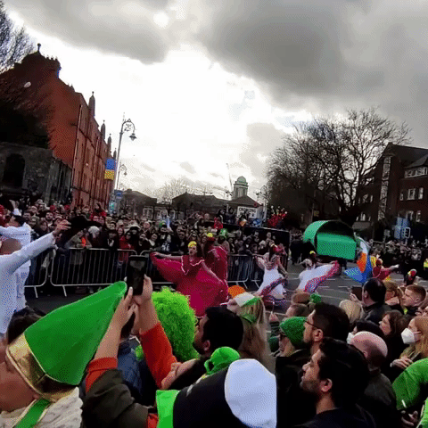 Thousands Line Streets of Dublin for First St Patrick's Day Parade Since 2019