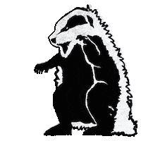 spotthebadger godzilla badgers badger badger badger badger Sticker