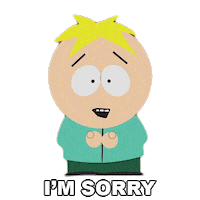 Sorry Butters Stotch Sticker by South Park