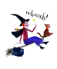 MagicLightPictures cat halloween witch broom Sticker