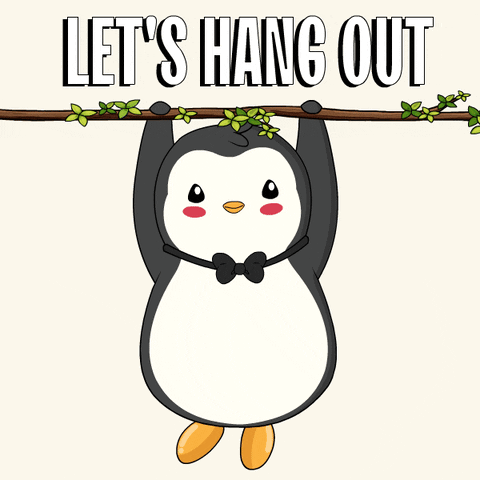 Hanging Hang Out GIF by Pudgy Penguins