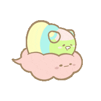 gachyiland chill cloud float zuzu Sticker