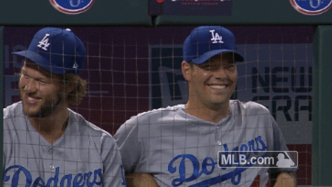 Los Angeles Dodgers Laughing GIF by MLB