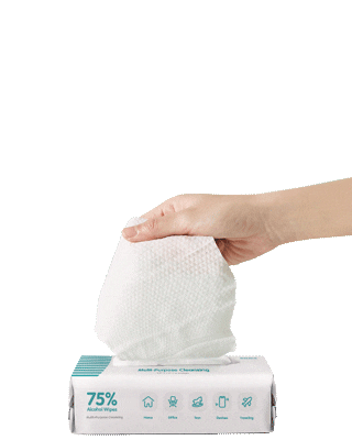 kubwipes giphyupload covid alcohol clean Sticker
