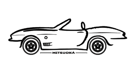 Driving Classic Car Sticker by Mitsuoka Motor