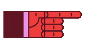 Hand Pointing Sticker