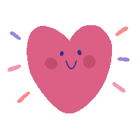 Happy Heart Sticker by Marie Boiseau