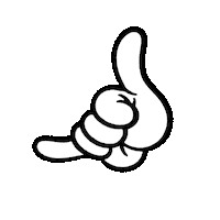 Fdc Hang Loose Sticker by Fried Design