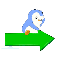 Flying On My Way Sticker by Pudgy Penguins