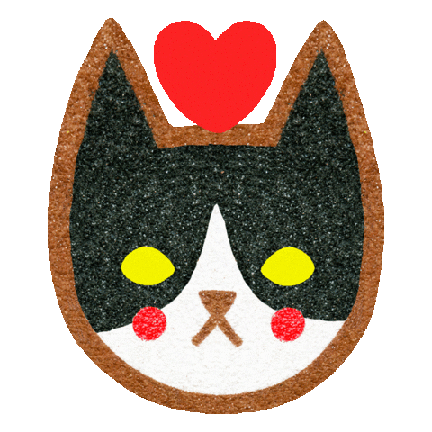 Cat Love Sticker by Naoshi