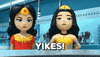 surprised wonder woman GIF by LEGO
