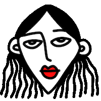 katxdesign girl hair look watch Sticker