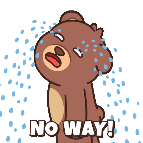Sad No Way Sticker by BEARISH