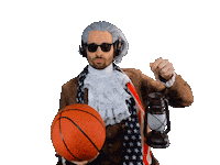 Old Man Basketball Sticker