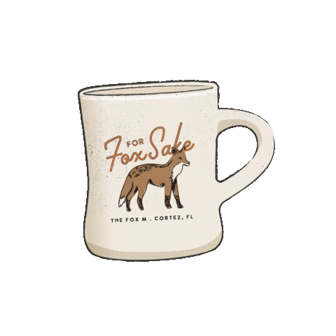 Coffee Mug Sticker by The Fox Mercantile