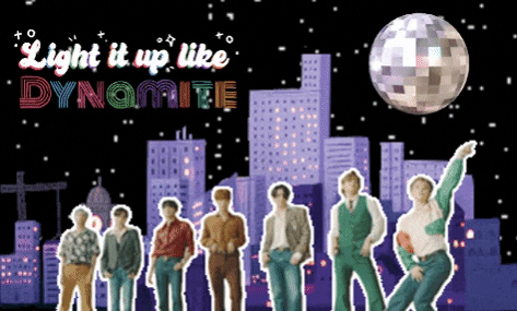 Clovett92 giphygifmaker giphyattribution bts dynamite GIF