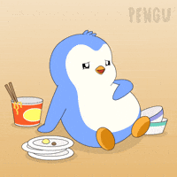 Tired Penguin GIF by Pudgy Penguins