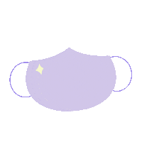 diangambar sparkle purple mask covid Sticker