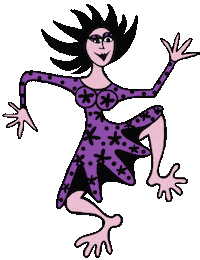 Happy Dancing Lady Sticker by AnnHansonArt